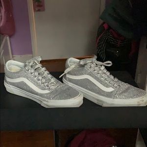 Silver glitter VANS